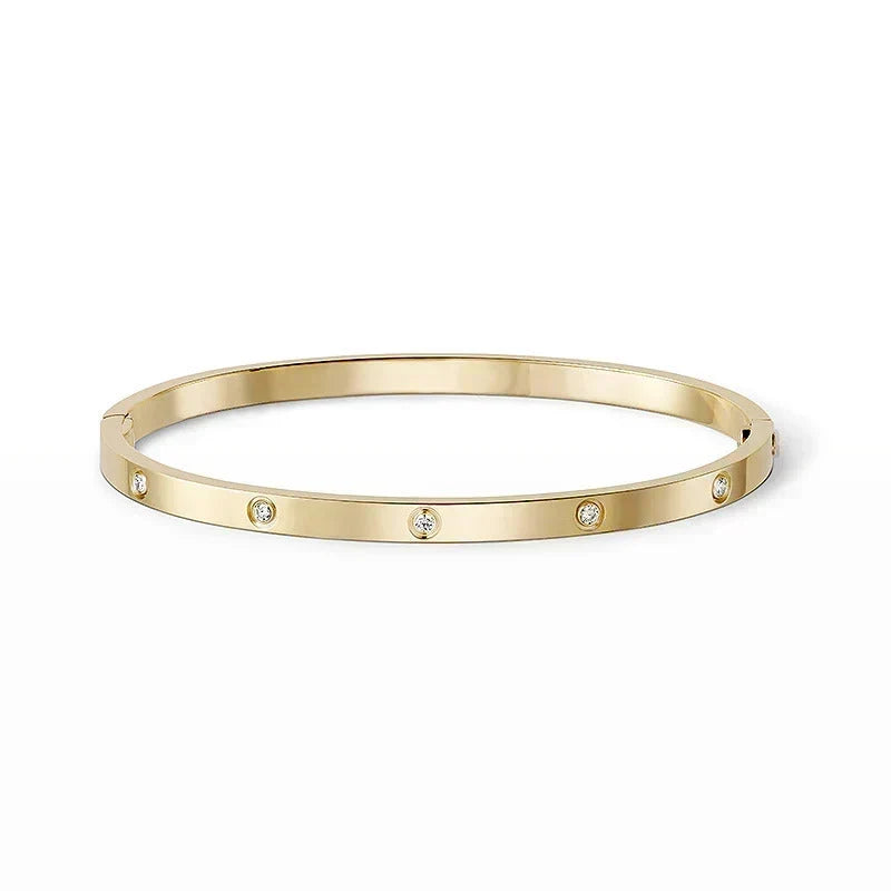 [Oakjuri™ Jewelry] ] JUSTE Diamond & LOVE Diamond Bracelet Stack Set