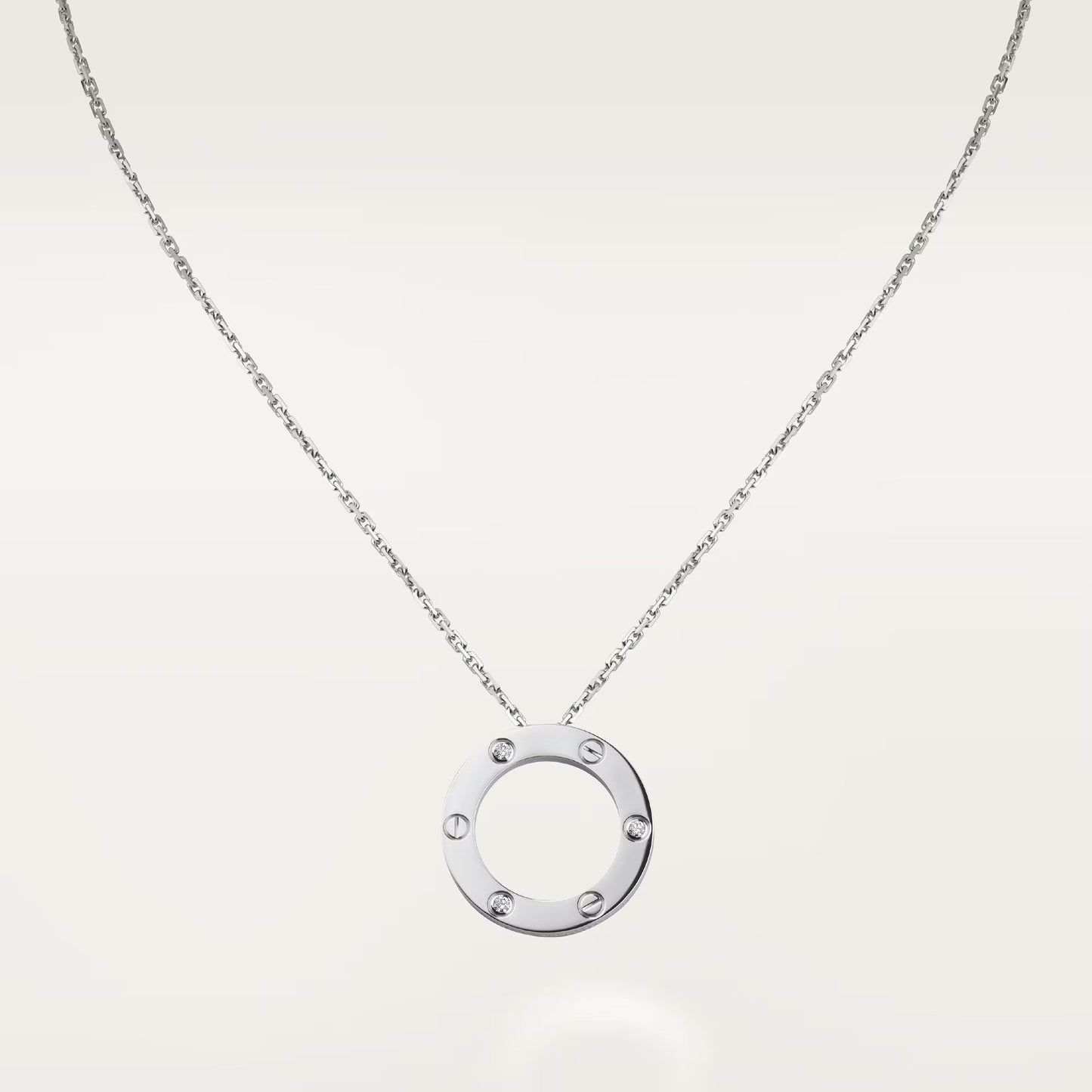[Okajuri Jewelry] LOVE NECKLACE 16MM 3 DIAMONDS