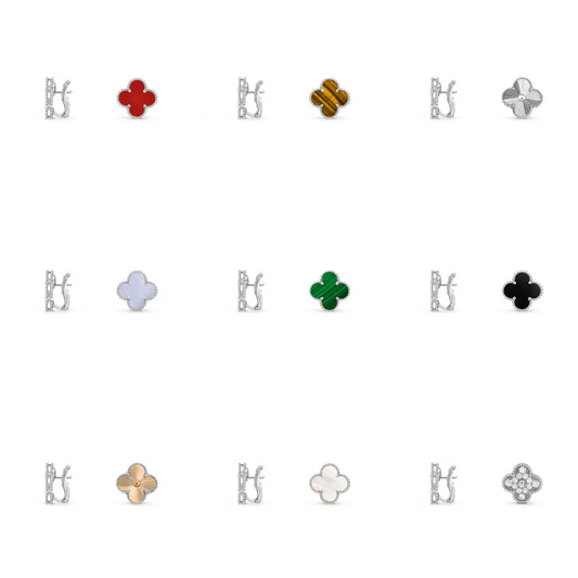 [Okajuri Jewelry] CLOVER SILVER 15MM MOP EARRINGS COLLECTION