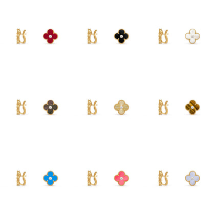[Okajuri Jewelry] CLOVER 15MM MOP DIAMOND EARRINGS COLLECTION