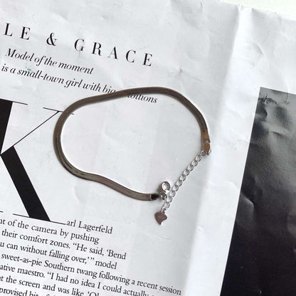 [Okajuri Jewelry]Flat Snake Bone Chain Blade Necklace