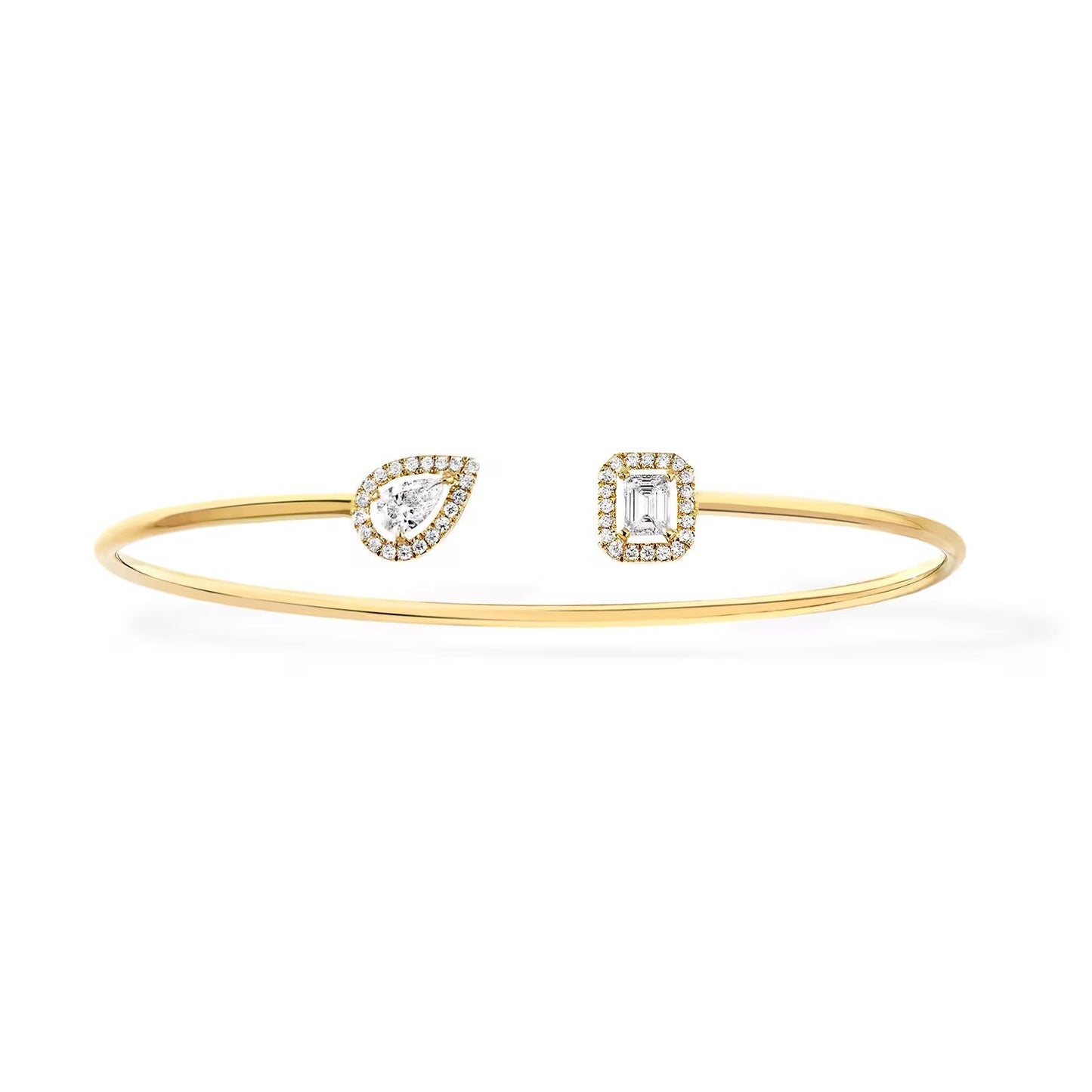 [Okajuri Jewelry]JONC FLEX MY TWIN TOI & MOI SILVER DIAMOND BRACELET