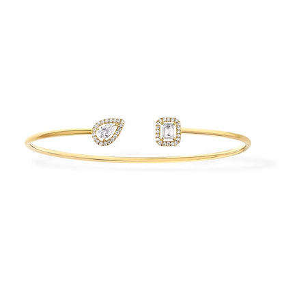 [Okajuri Jewelry]JONC FLEX MY TWIN TOI & MOI SILVER DIAMOND BRACELET