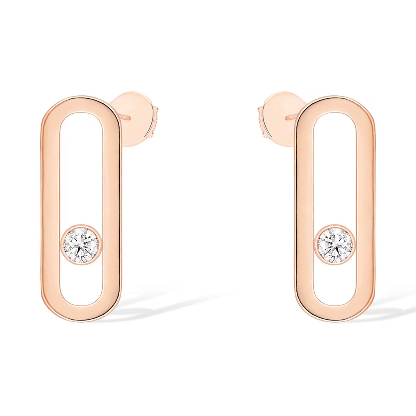 [Okajuri Jewelry]MOVE UNO SMALL 1 DIAMOND EARRINGS