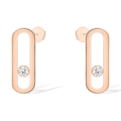 [Okajuri Jewelry]MOVE UNO SMALL 1 DIAMOND EARRINGS