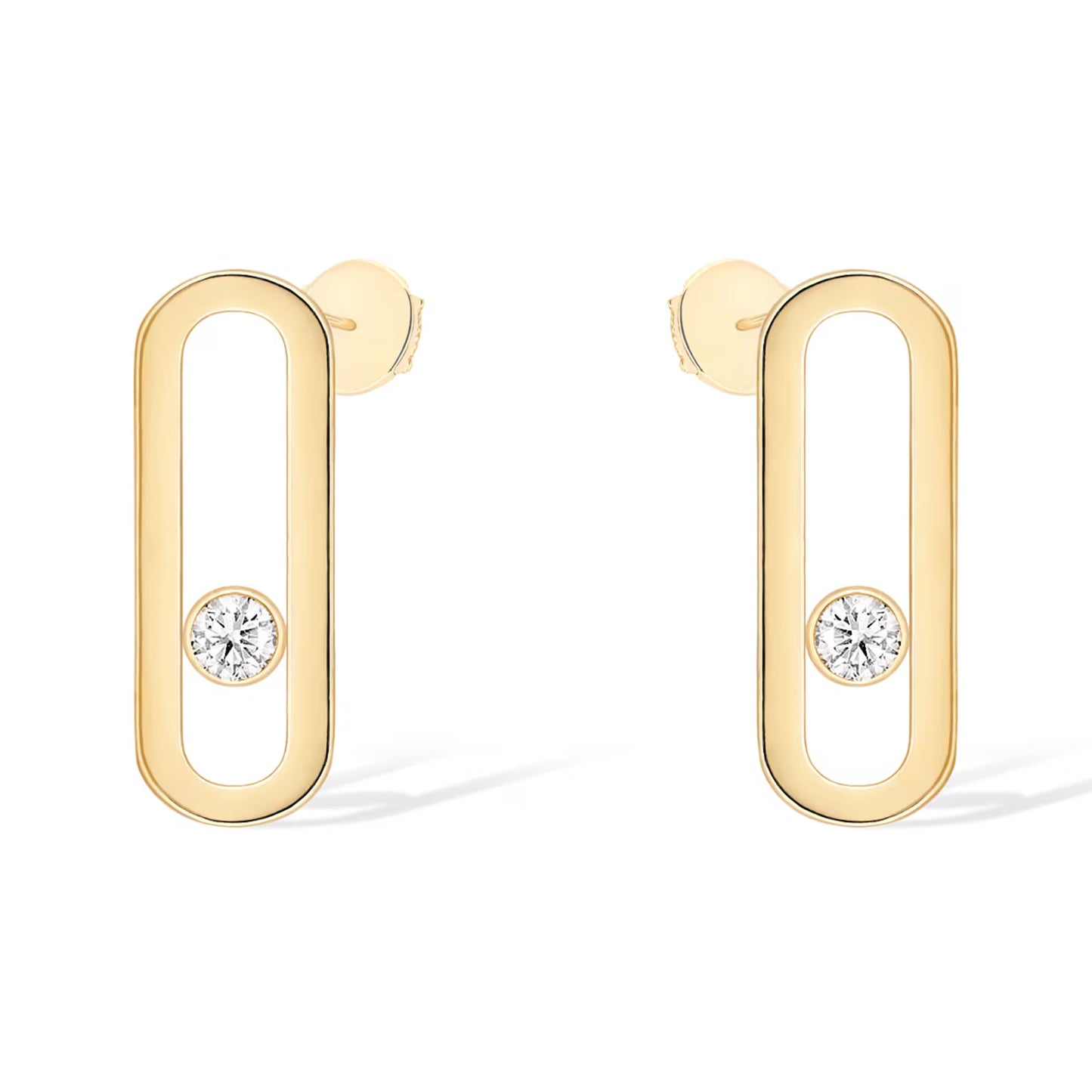 [Okajuri Jewelry]MOVE UNO SMALL 1 DIAMOND EARRINGS