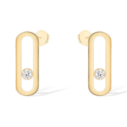 [Okajuri Jewelry]MOVE UNO SMALL 1 DIAMOND EARRINGS