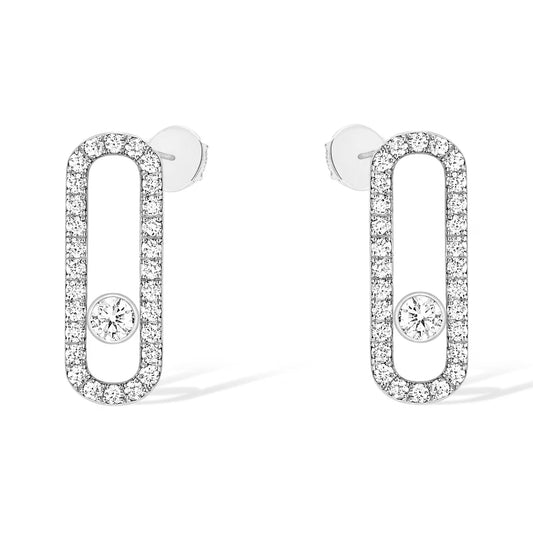 [Okajuri Jewelry]MOVE UNO STUD DIAMOND PAVED EARRINGS