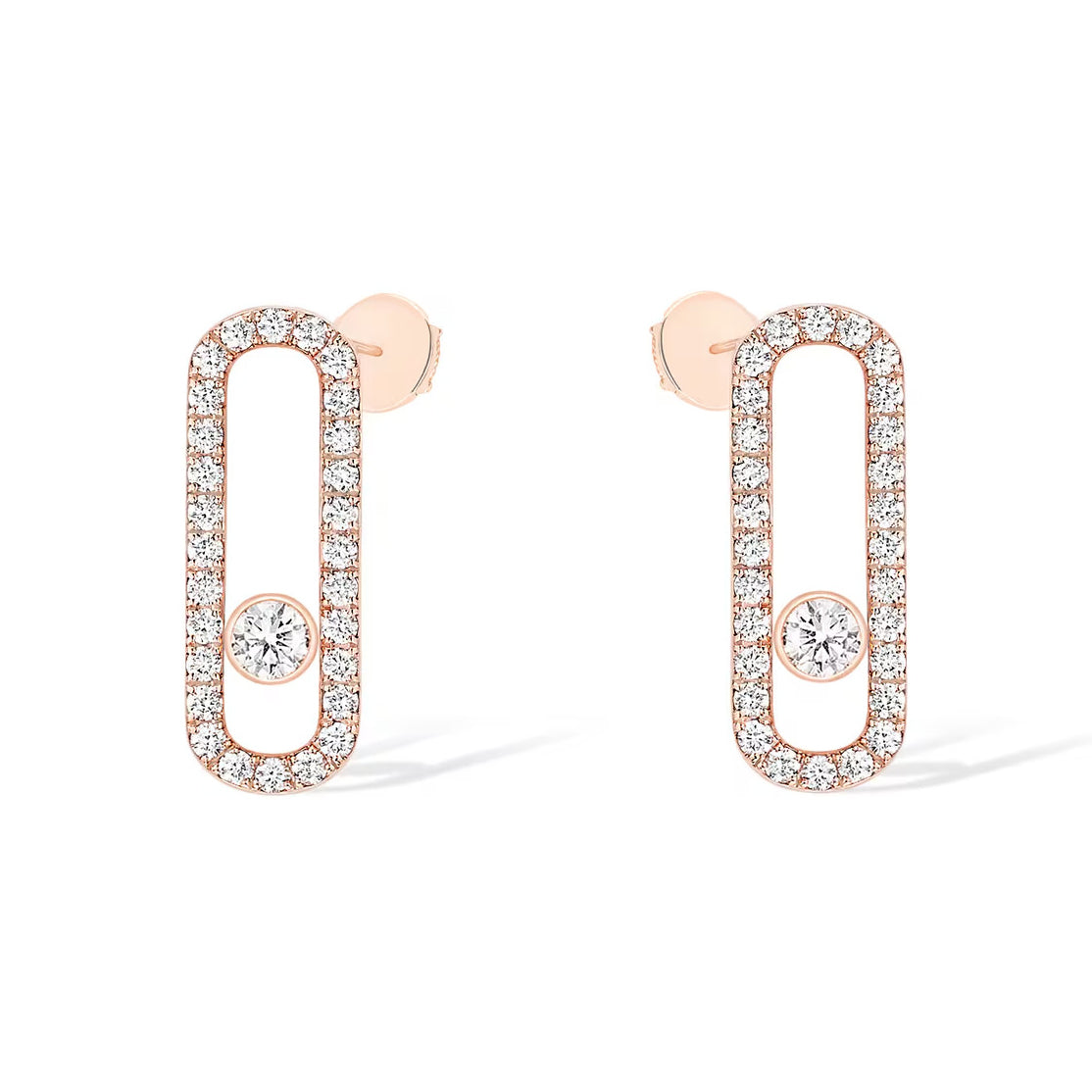 [Okajuri Jewelry]MOVE UNO STUD DIAMOND PAVED EARRINGS