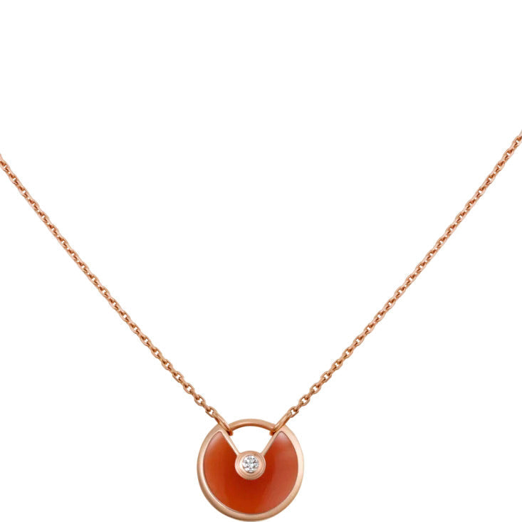 [Okajuri Jewelry]AMULETTE GOLD CARNELIAN ONYX NECKLACE