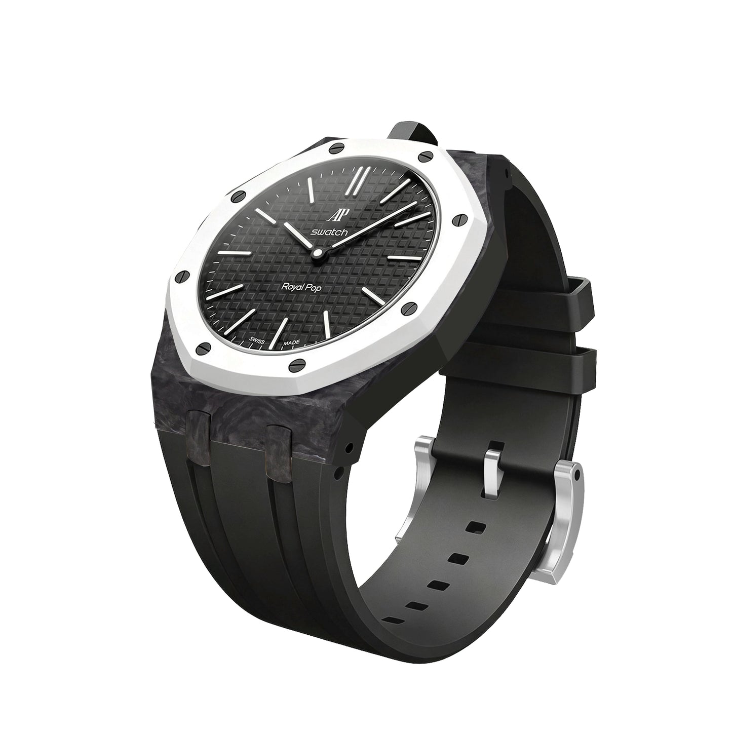 Royal Oak Pop Exclusive Carbon‑fiber Case & Silicone Strap