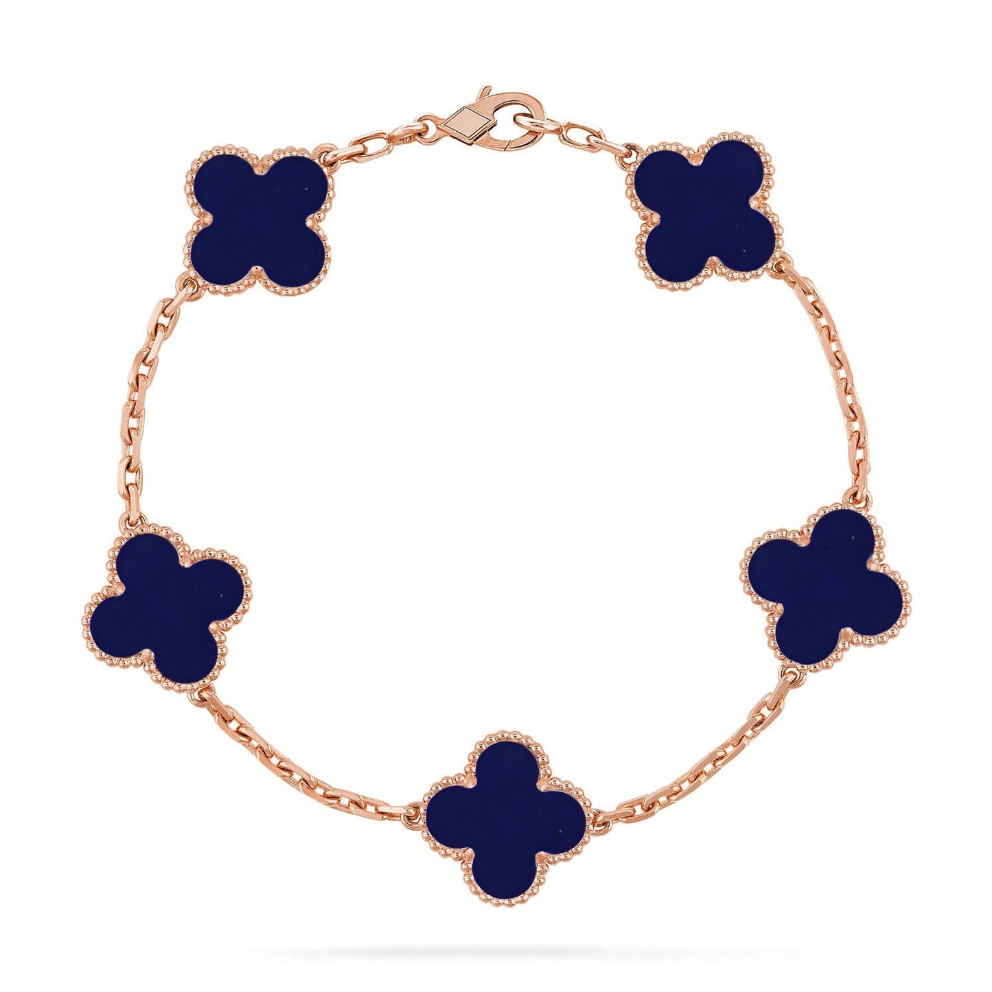 [Okajuri Jewelry] CLOVER 5 MOTIF LAPIS LAZULI BRACELET COLLECTION