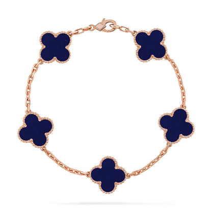 [Okajuri Jewelry] CLOVER 5 MOTIF LAPIS LAZULI BRACELET COLLECTION