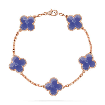 [Okajuri Jewelry] CLOVER 5 MOTIF BLUE VEINS BRACELET COLLECTION