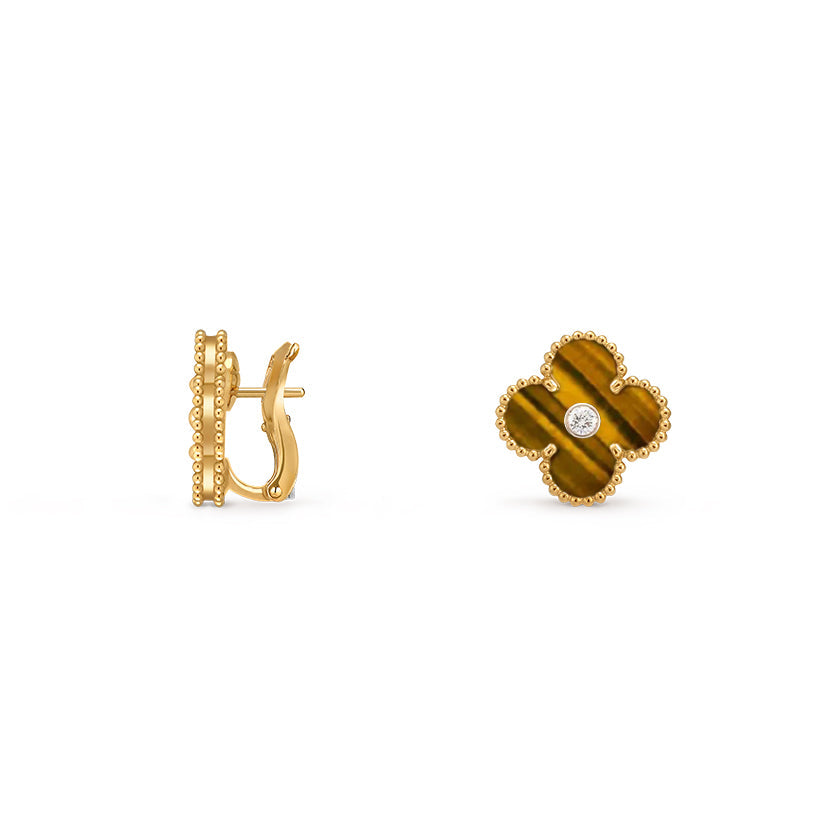 [Okajuri Jewelry] CLOVER 15MM MOP DIAMOND EARRINGS COLLECTION