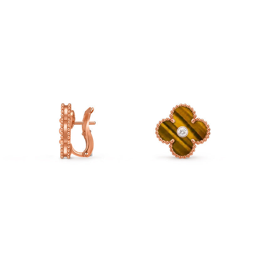 [Okajuri Jewelry] CLOVER 15MM MOP DIAMOND EARRINGS COLLECTION