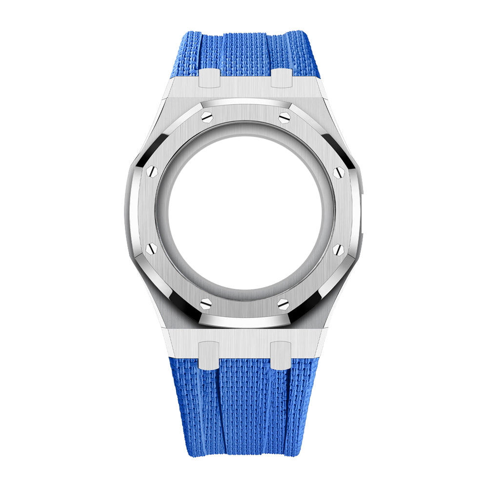 Steel Case & Fluoroelastomer Strap Full‑wrap Embedded Watch Band
