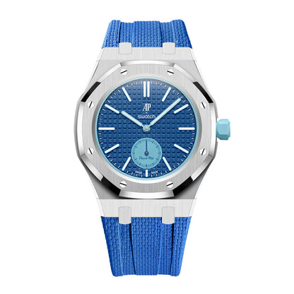Steel Case & Fluoroelastomer Strap Full‑wrap Embedded Watch Band