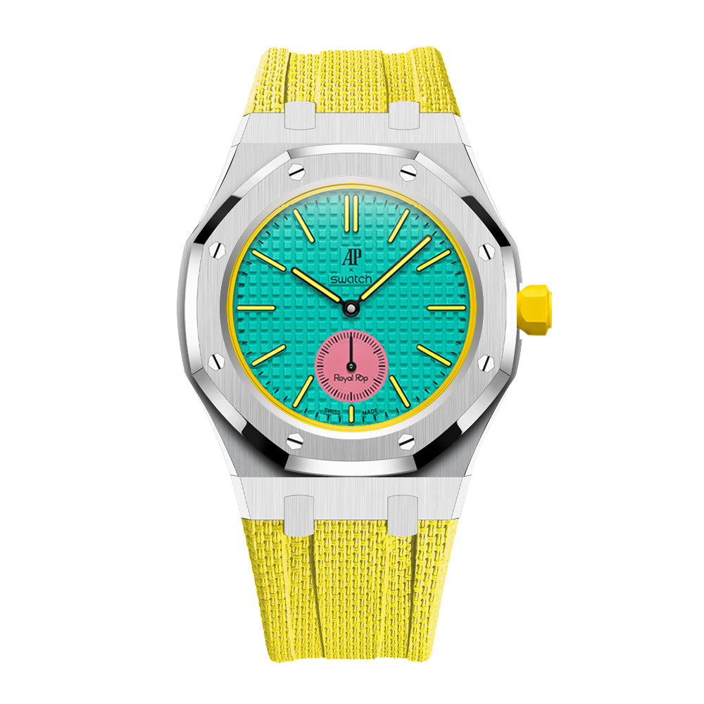 Steel Case & Fluoroelastomer Strap Full‑wrap Embedded Watch Band