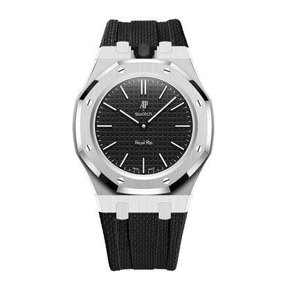 Steel Case & Fluoroelastomer Strap Full‑wrap Embedded Watch Band