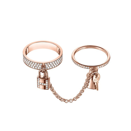 [Okajuri Jewelry]HM KELLY CLOCHETTE DOUBLE RING IN  WITH DIAMONDS