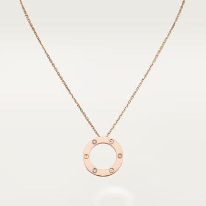 [Okajuri Jewelry] LOVE NECKLACE 16MM 3 DIAMONDS