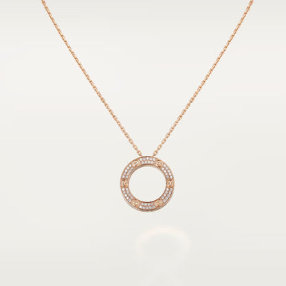 [Okajuri Jewelry] LOVE NECKLACE 16MM  FULL DIAMOND