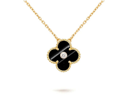 [Okajuri Jewelry] CLOVER 15MM DIAMOND SINGLE FLOWER NECKLACE COLLECTION