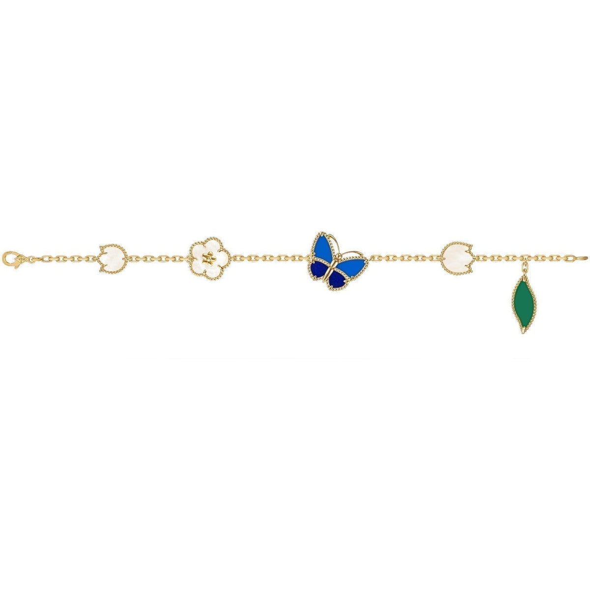 [Oakjuri™ Jewelry] ] Lucky Spring Butterfly 5-Motif & LOVE Unlimited Bracelet Stack Set