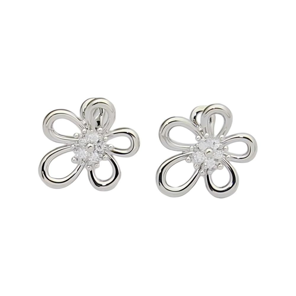 [Okajuri Jewelry] FLOWERLACE EARRING 5 DIAMONDS