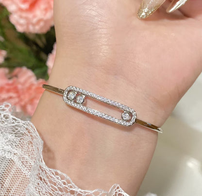 [Okajuri Jewelry] Move Pavé Diamond Bangle Bracelet M