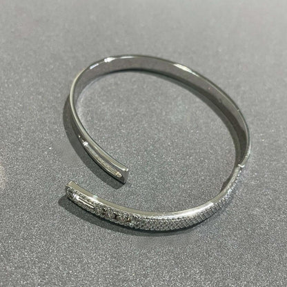 [Okajuri Jewelry]Move Noa Rose Gold Pavé Diamond Bangle Bracelet