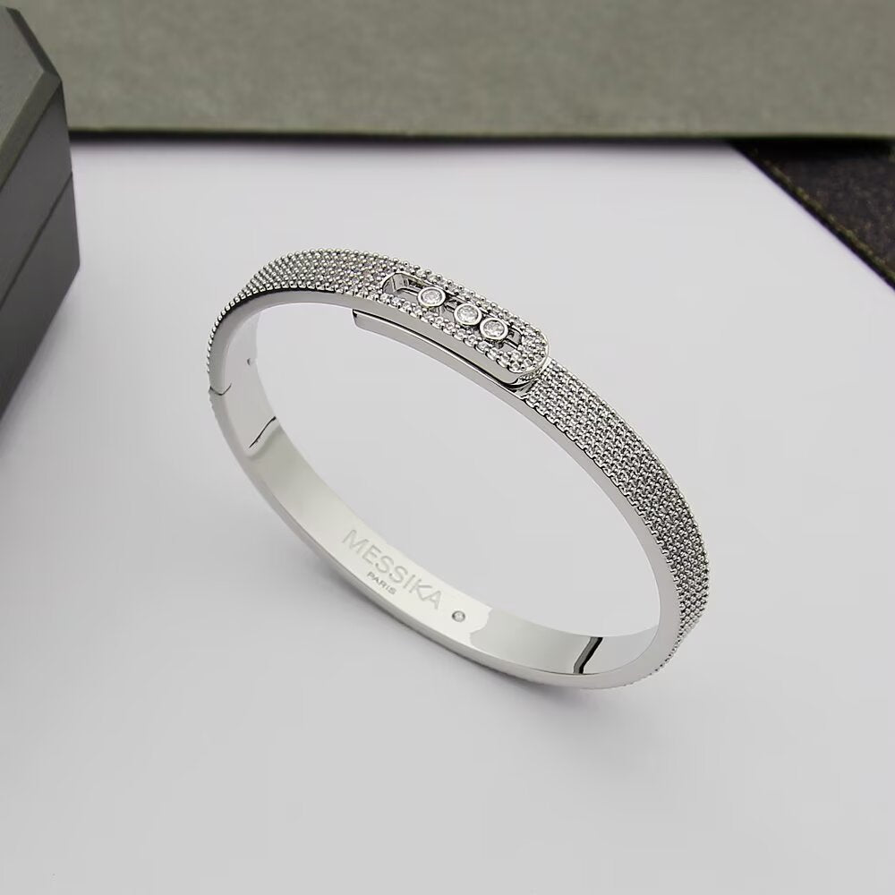 [Okajuri Jewelry]Move Noa Full Pavé Diamond Bangle Bracelet
