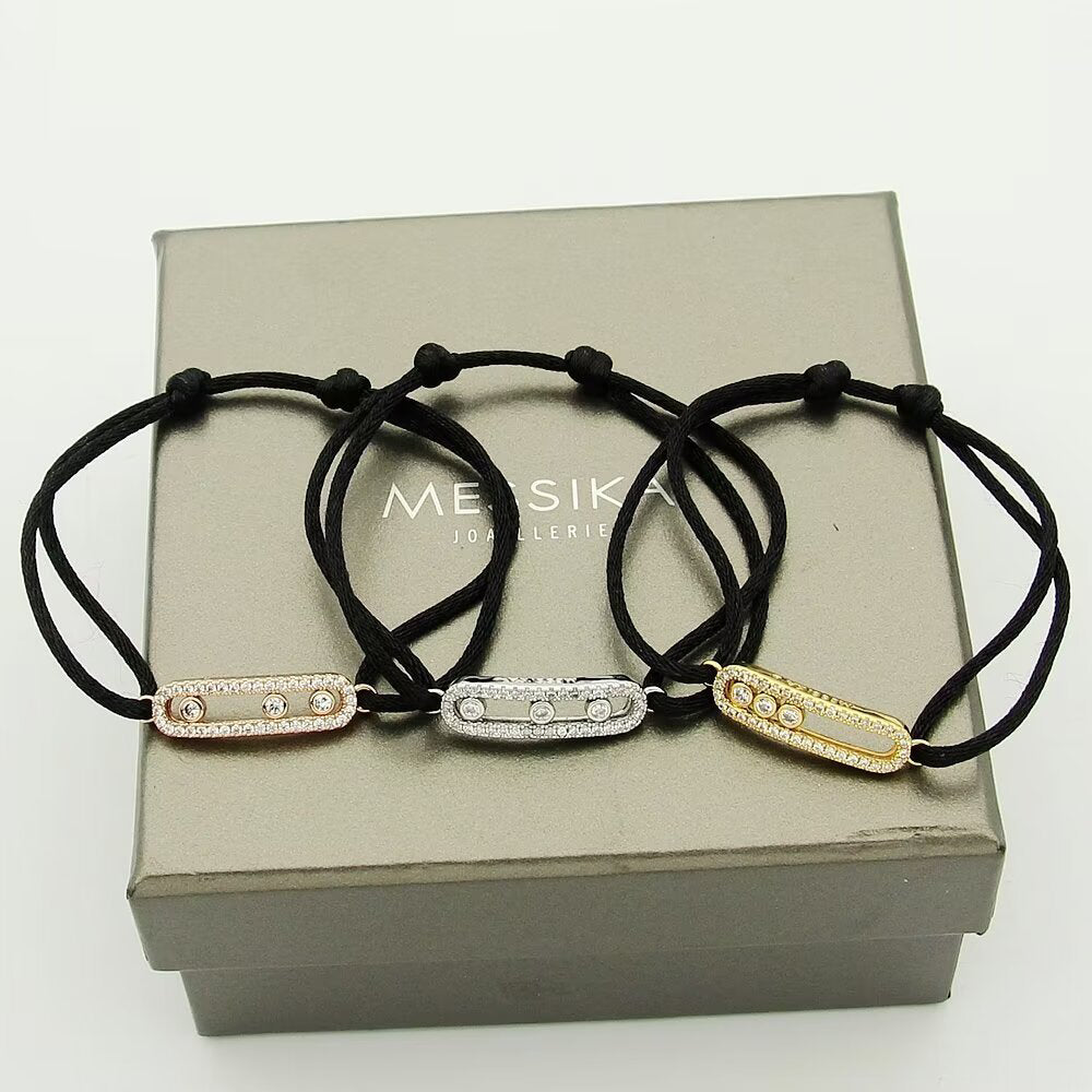 [Okajuri Jewelry]Messika Care(s) pink cord pavé bracelet