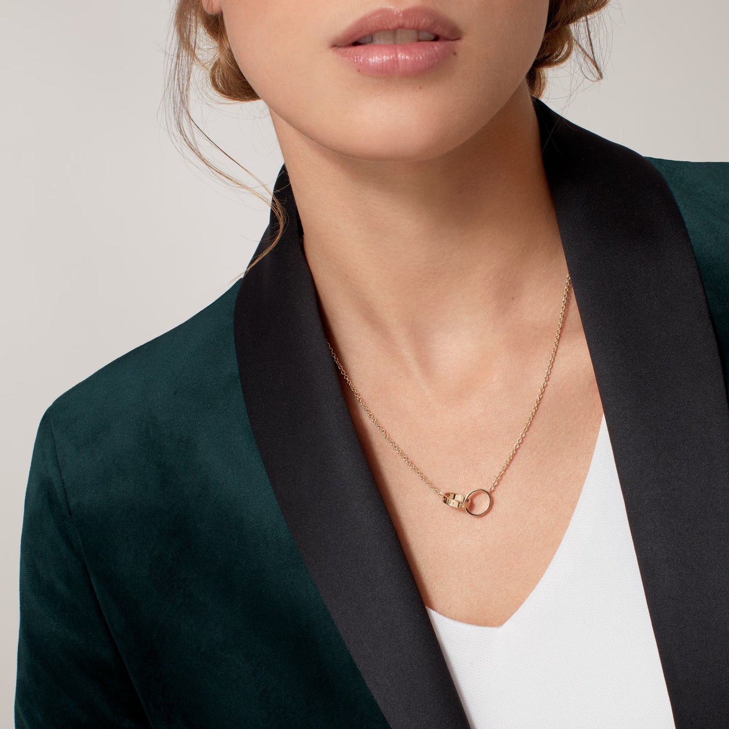 [Okajuri Jewelry] LOVE DOUBLE RING NECKLACE