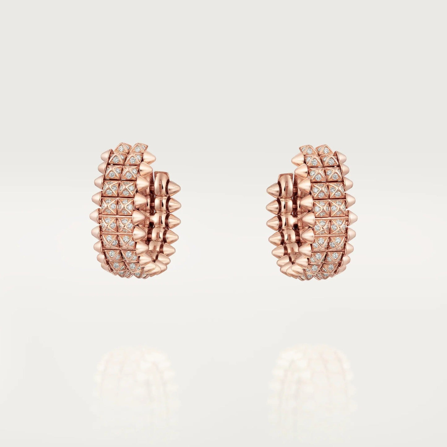 [Okajuri Jewelry] CLASH 9.2MM FULL DIAMOND DOUBLE ROW EARRINGS