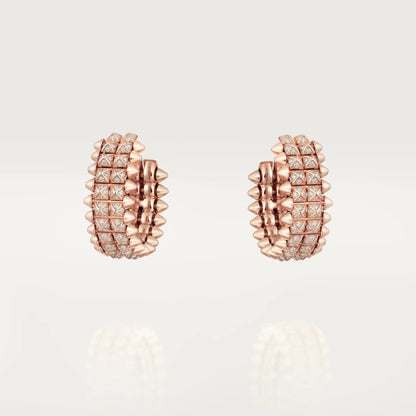 [Okajuri Jewelry] CLASH 9.2MM FULL DIAMOND DOUBLE ROW EARRINGS