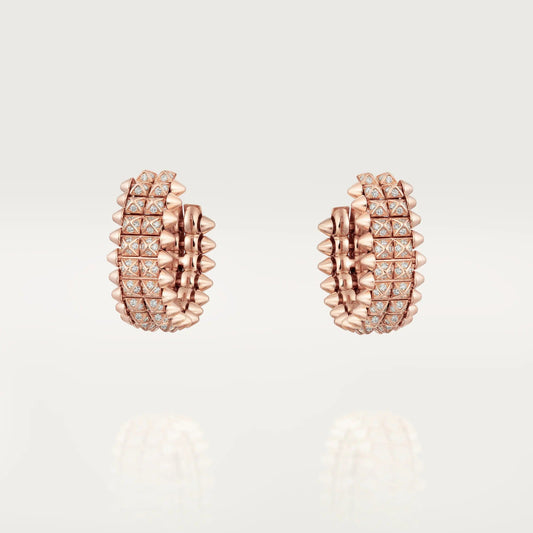 [Okajuri Jewelry] CLASH 9.2MM FULL DIAMOND DOUBLE ROW EARRINGS