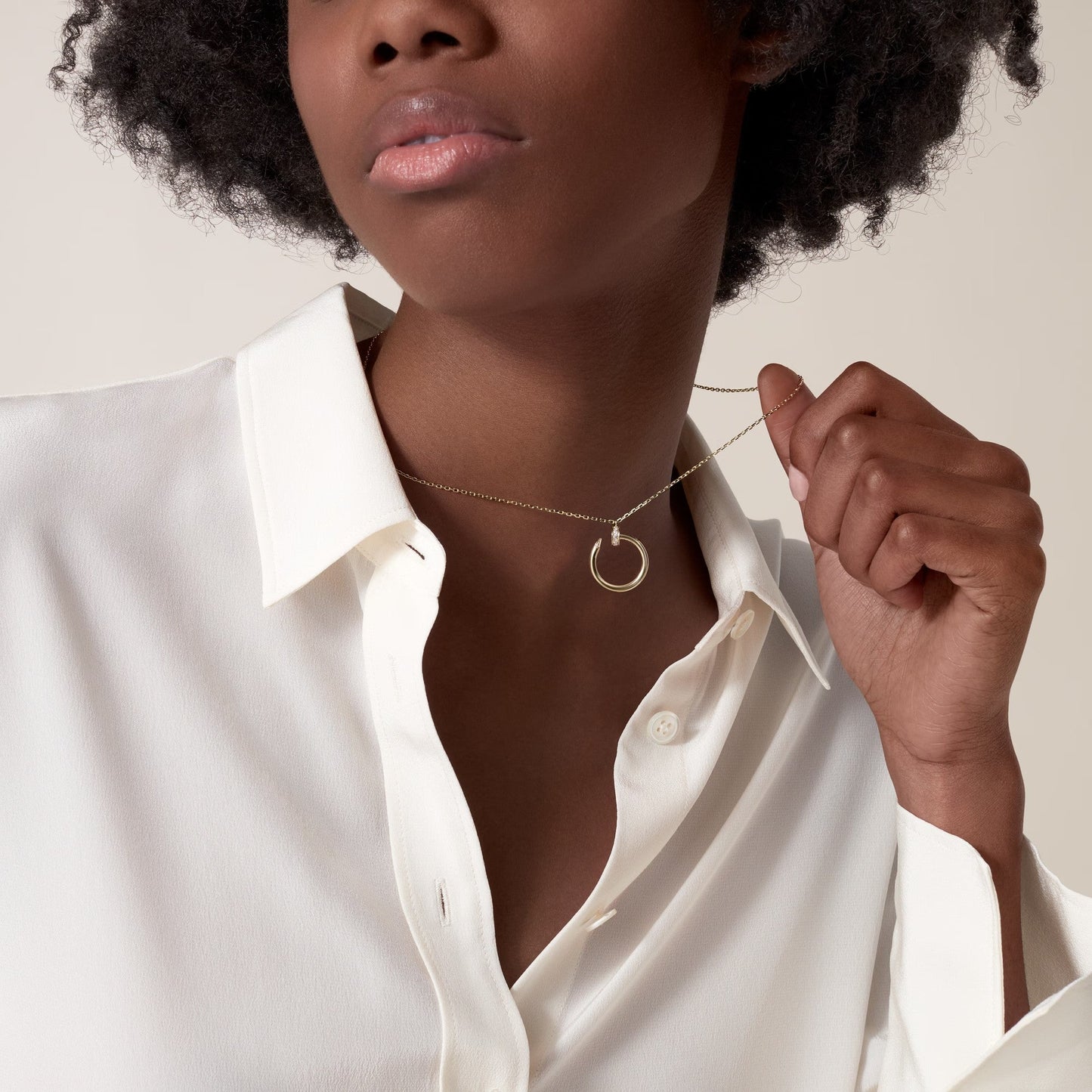 [Okajuri Jewelry] JUSTE NECKLACE HALF DIAMOND