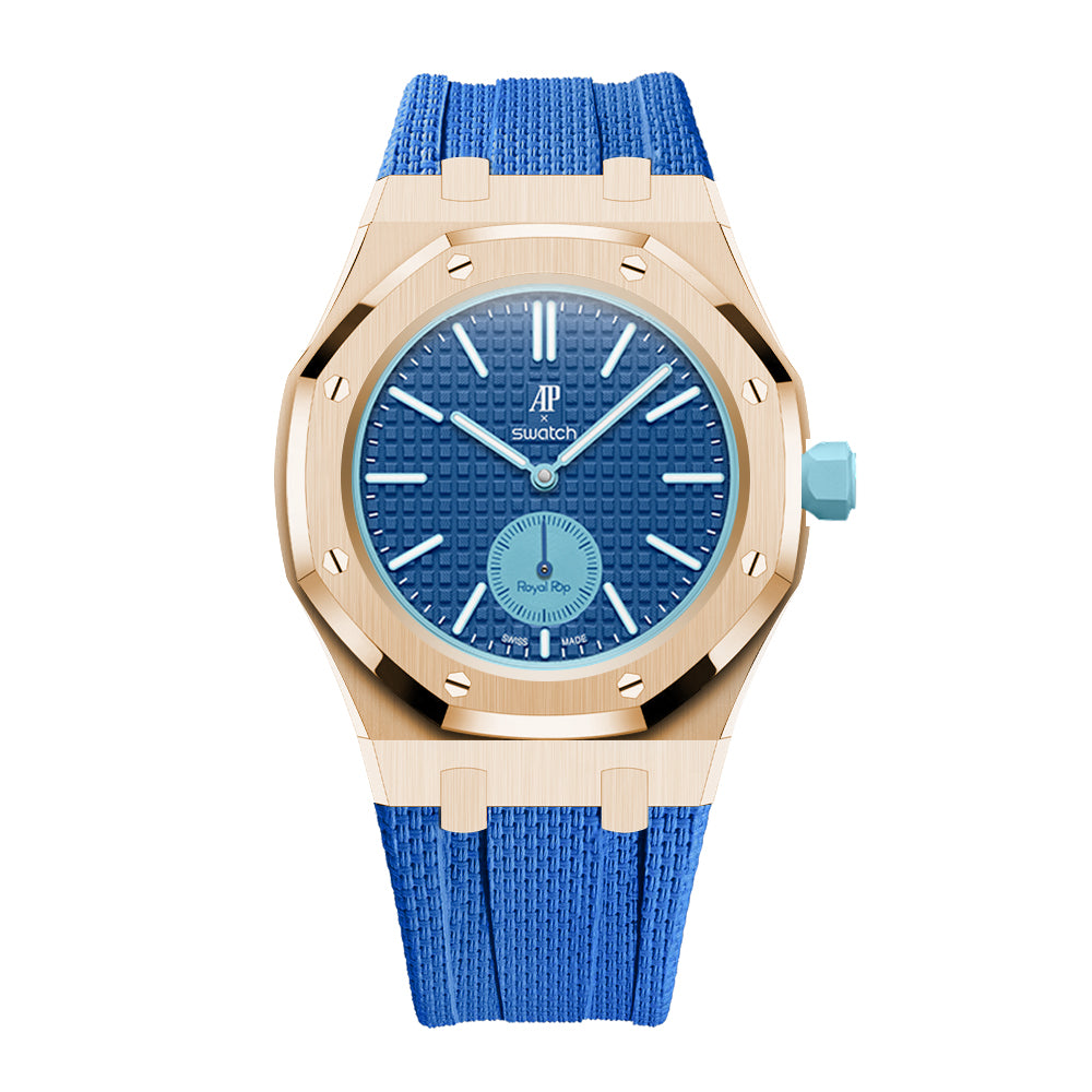 Steel Case & Fluoroelastomer Strap Full‑wrap Embedded Watch Band