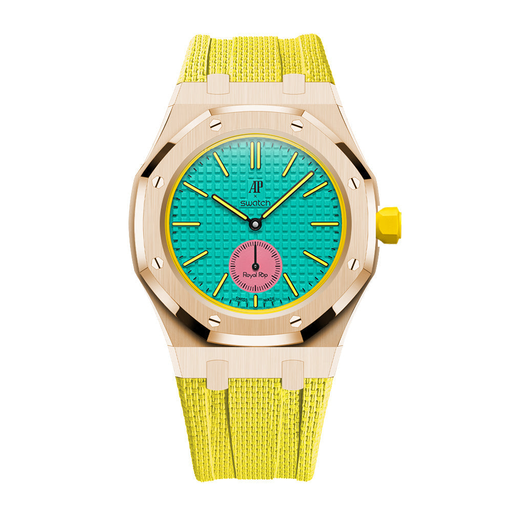 Steel Case & Fluoroelastomer Strap Full‑wrap Embedded Watch Band