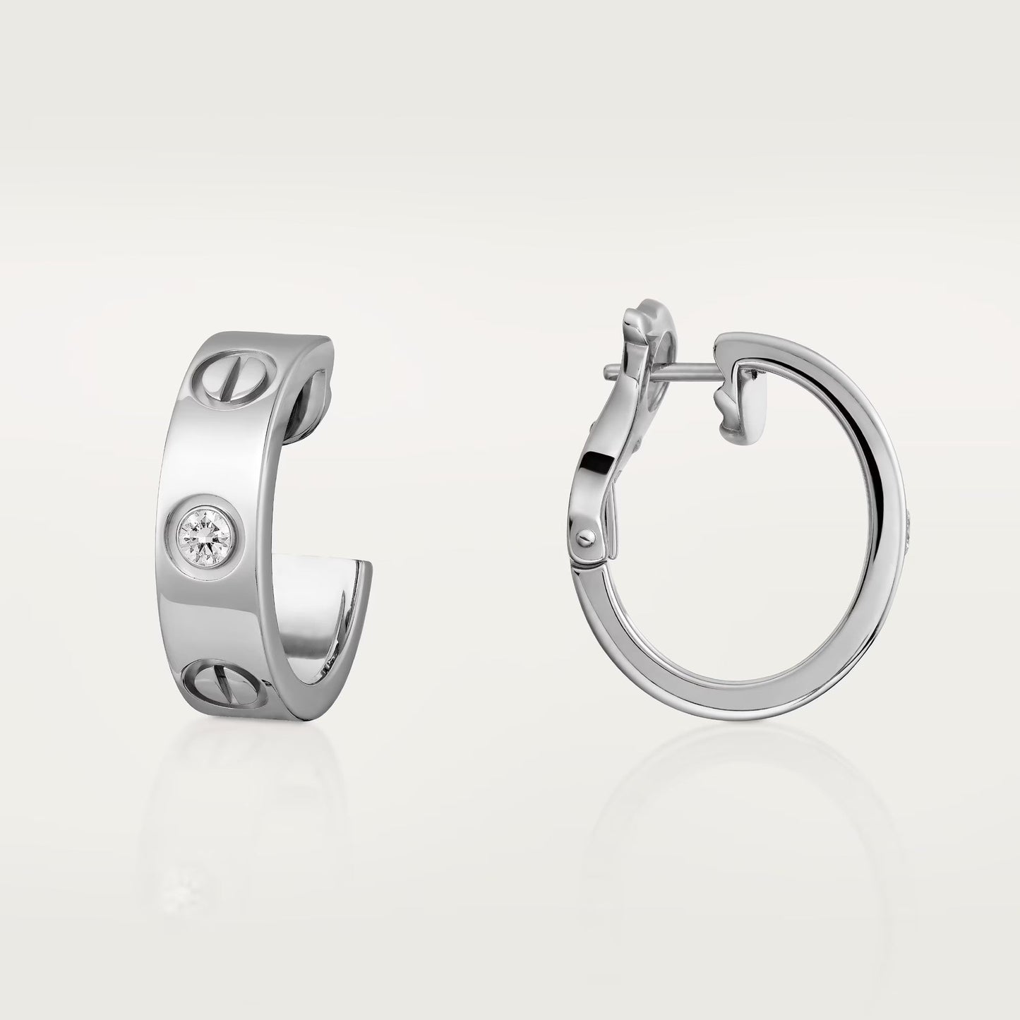 [Okajuri Jewelry] LOVE EARRINGS 5.7MM 2 DIAMONDS