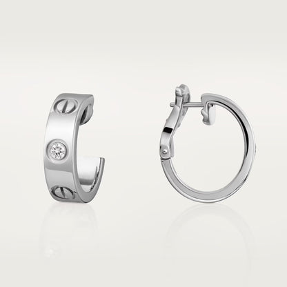 [Okajuri Jewelry] LOVE EARRINGS 5.7MM 2 DIAMONDS