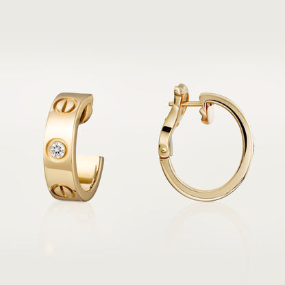 [Okajuri Jewelry] LOVE EARRINGS 5.7MM 2 DIAMONDS