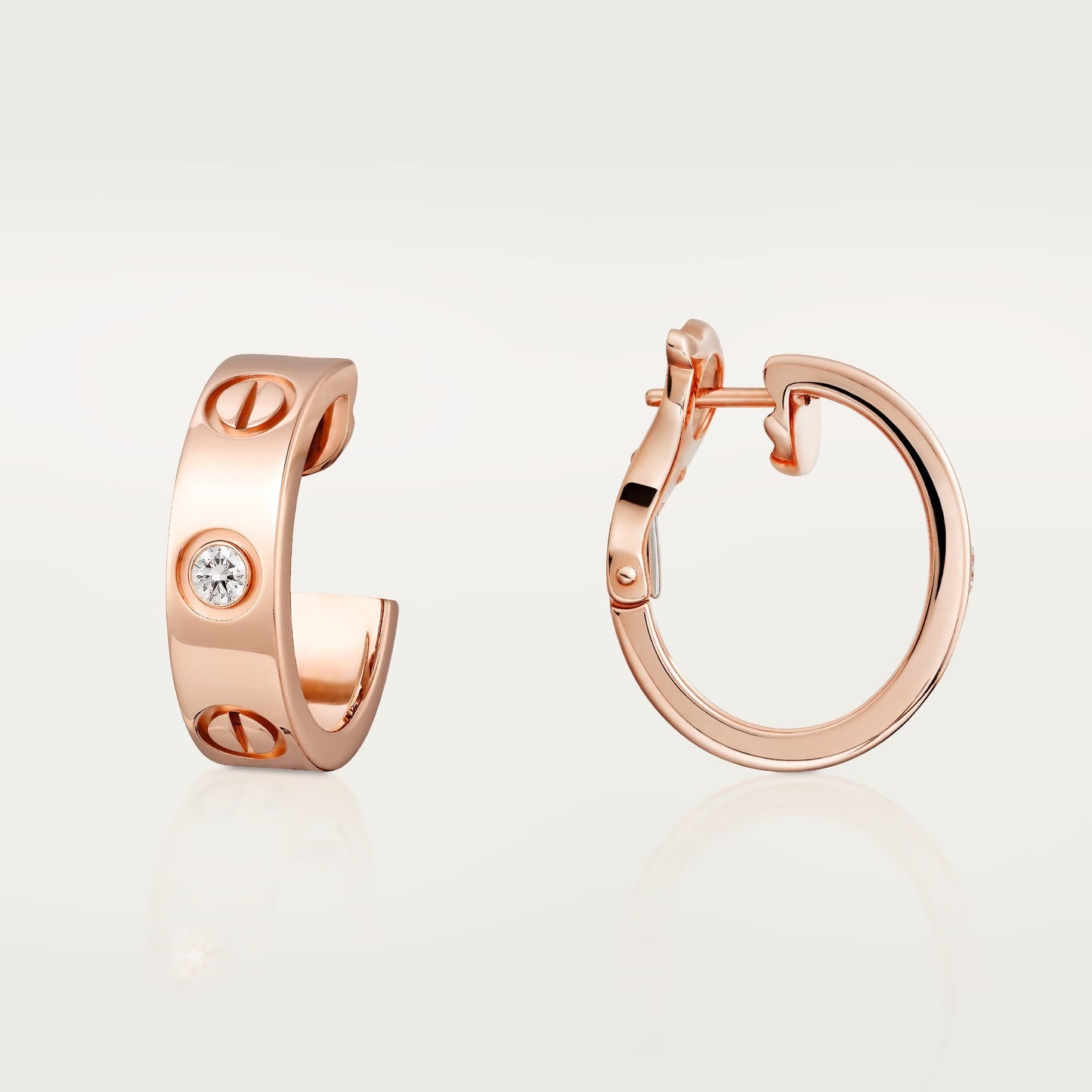 [Okajuri Jewelry] LOVE EARRINGS 5.7MM 2 DIAMONDS