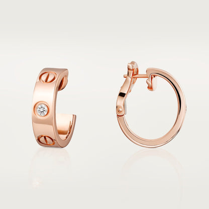 [Okajuri Jewelry] LOVE EARRINGS 5.7MM 2 DIAMONDS