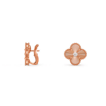 [Okajuri Jewelry] CLOVER 15MM MOP DIAMOND EARRINGS COLLECTION