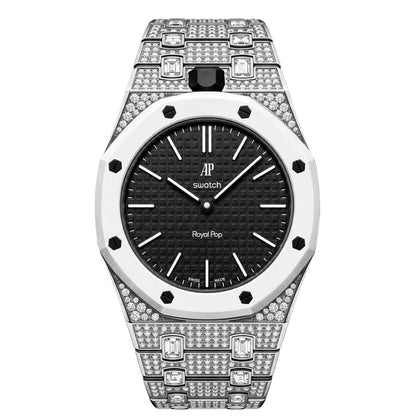 Royal Oak Pop Exclusive Bioceramic Case & Bioceramic Strap Full Diamond