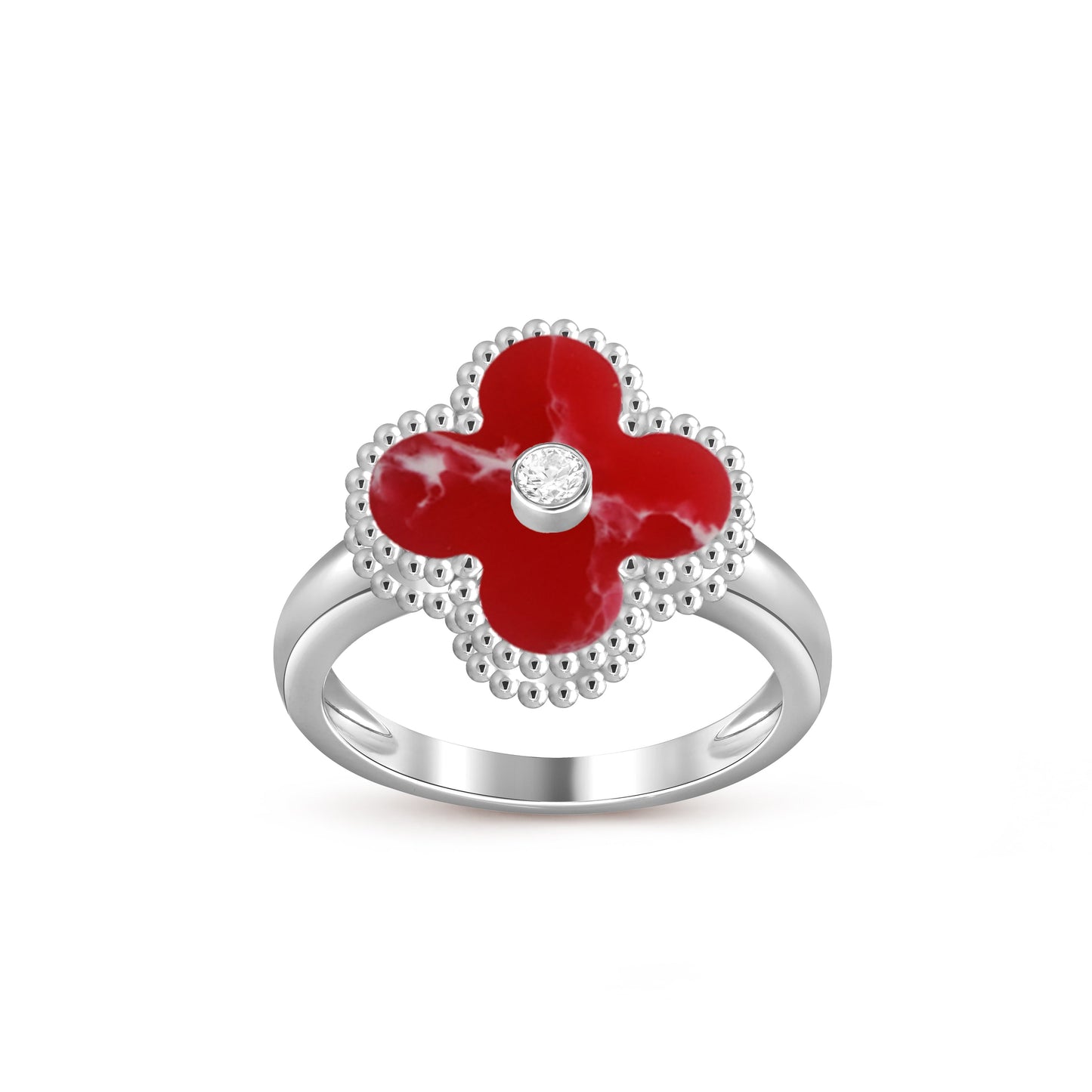 [Okajuri Jewelry] CLOVER SILVER DIOMND RING COLLECTION