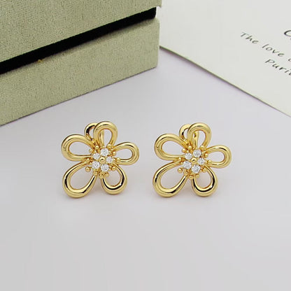[Okajuri Jewelry] FLOWERLACE EARRING 5 DIAMONDS